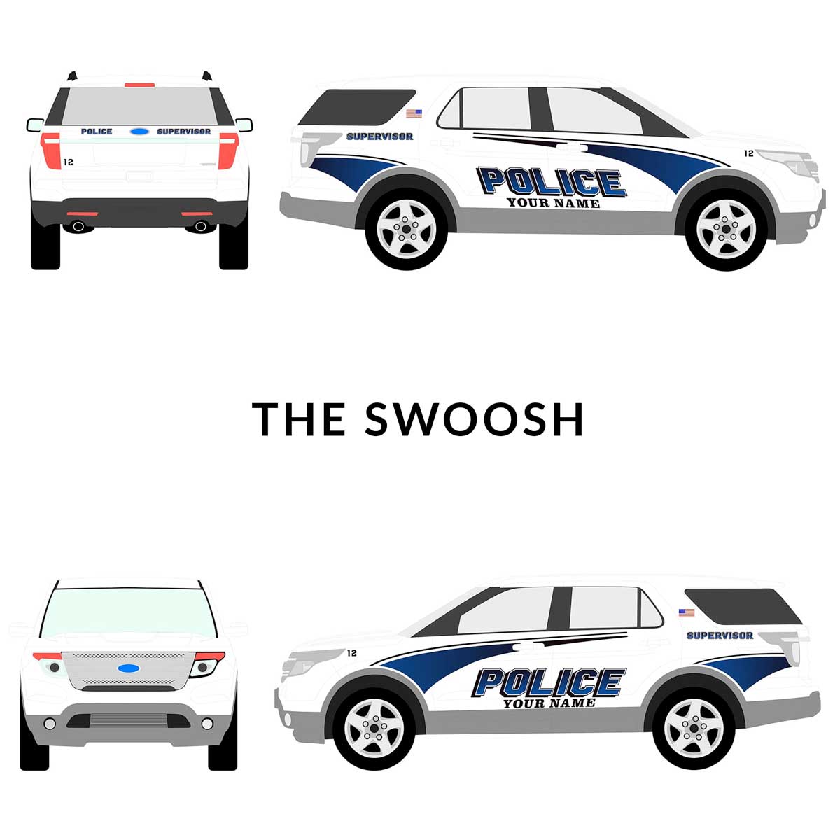 SVI Graphics Police Car Graphics Kits
